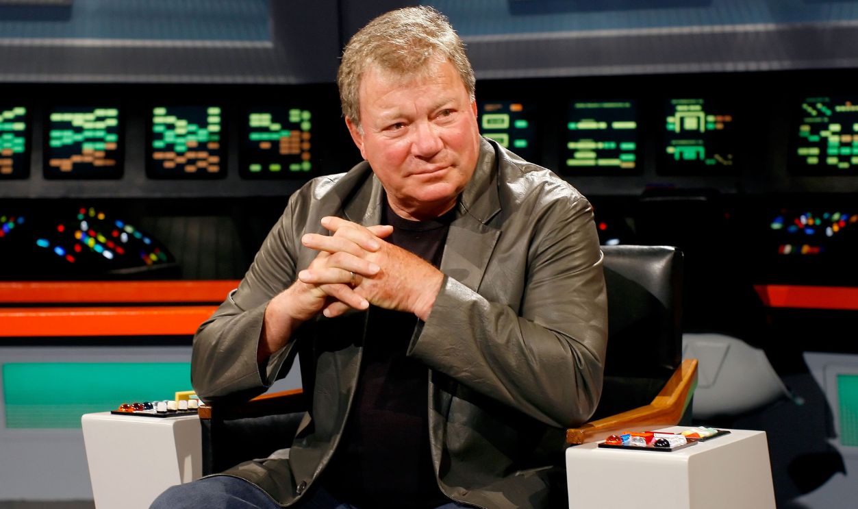 LONG BEACH, CA - JANUARY 17: Actor William Shatner sits in the Enterprise captain's chair at the Star Trek "The Tour" - North American Debut held at the Queen Mary Dome on January 17, 2008 in Long Beach, California.