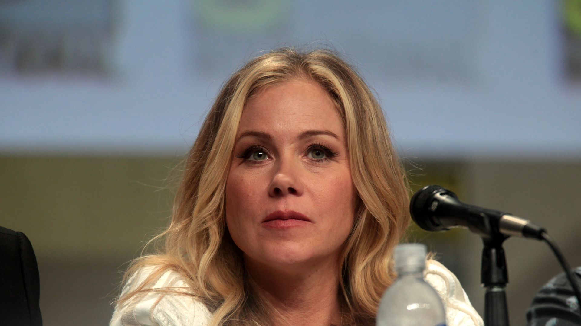 Christina Applegate speaking at the 2014 San Diego Comic Con International, for