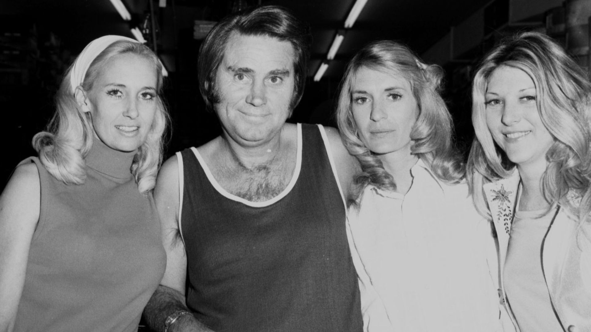 George Jones and Tammy Wynette at Nudie's Rodeo Taylor, 1973