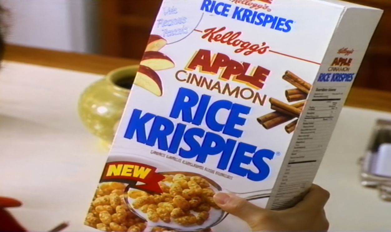 Screenshot from Apple Cinnamon Rice Krispies — “Lose Yourself in Cinnamon” (1990s)