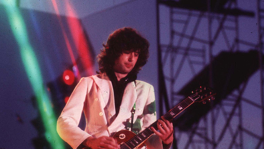 Jimmy Page performing