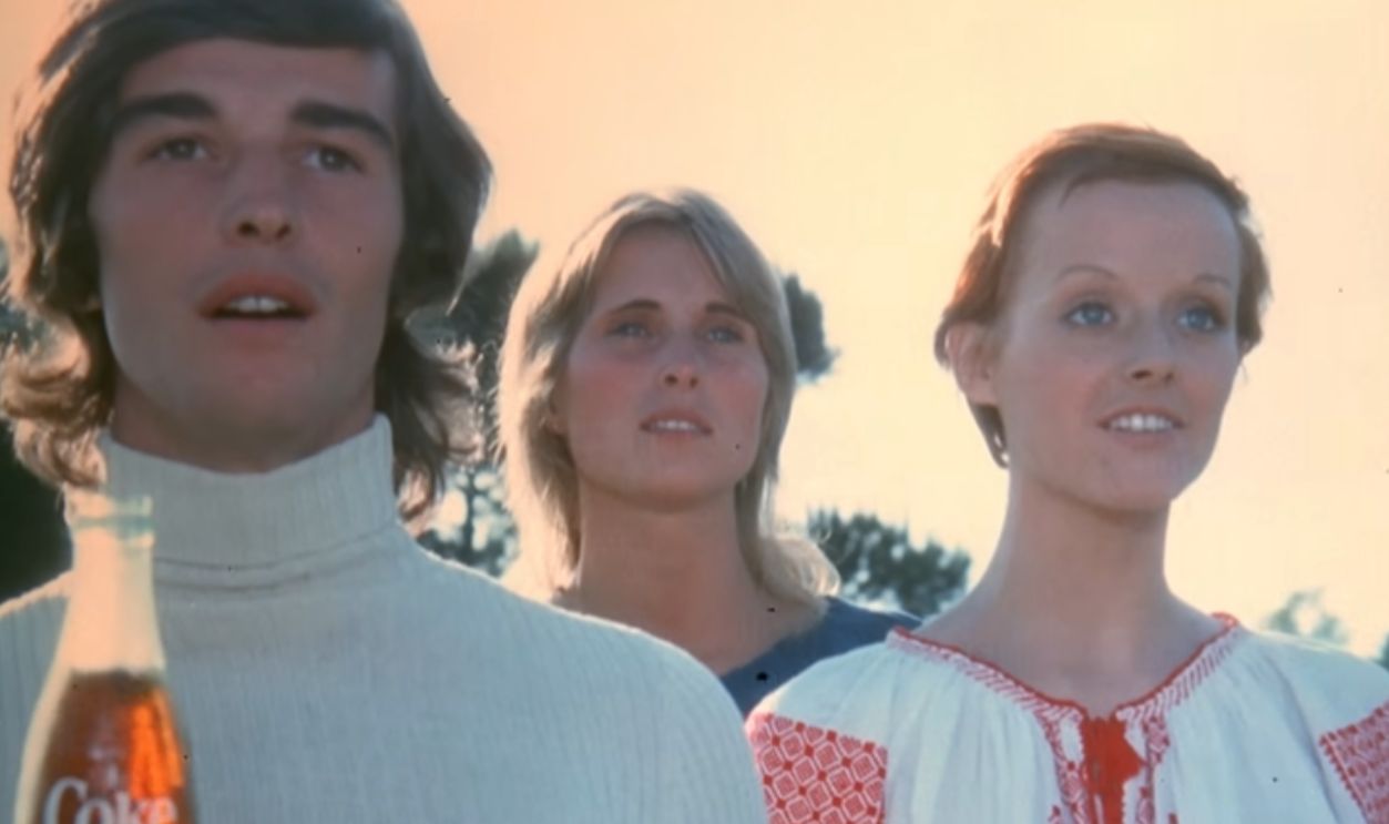 Screenshot from I'd Like to Buy the World a Coke Commercial (1971)