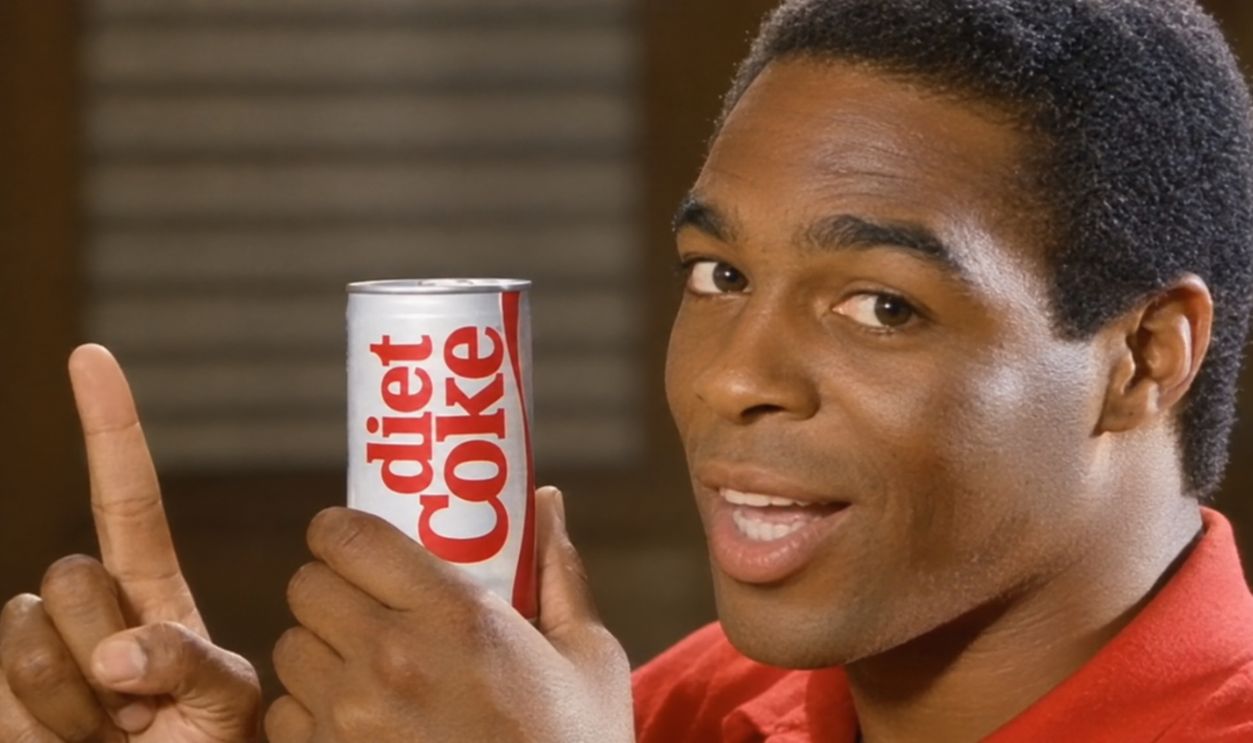 Screenshot from Diet Coke commercial, The Coca-Cola Company (1982)