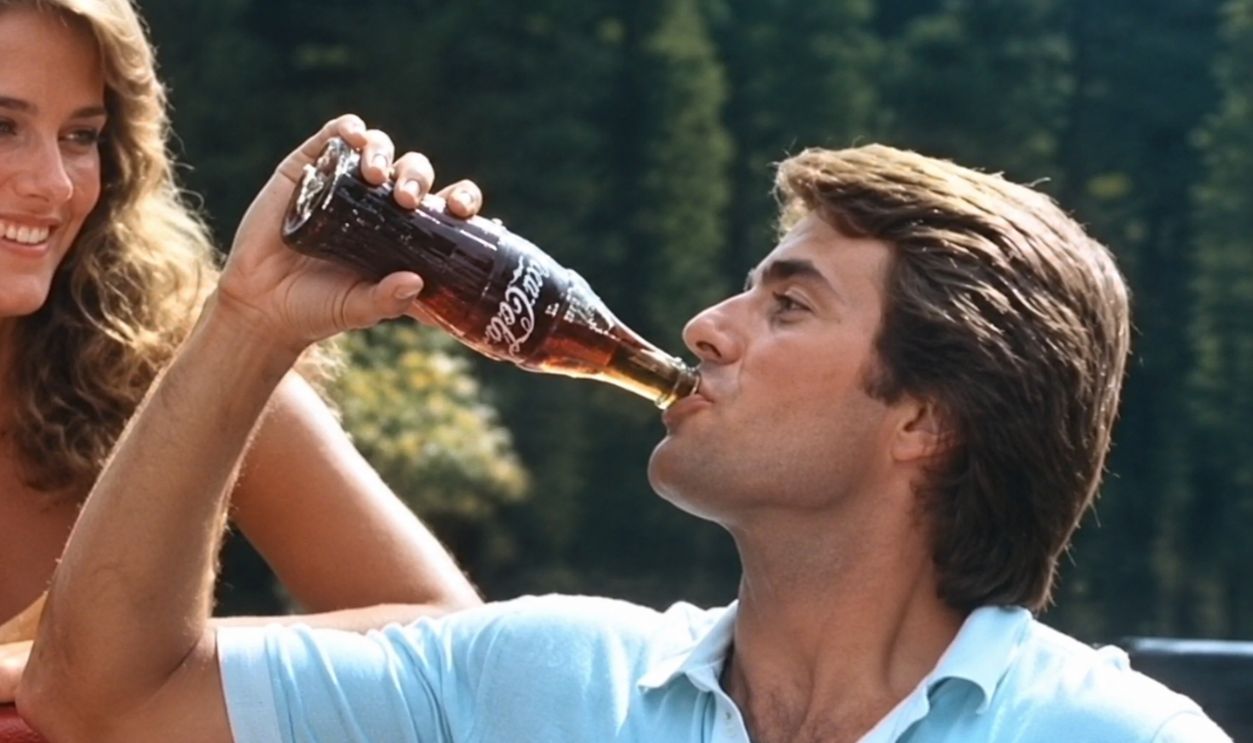 Screenshot from Coca-Cola commercial, The Coca-Cola Company (1982)