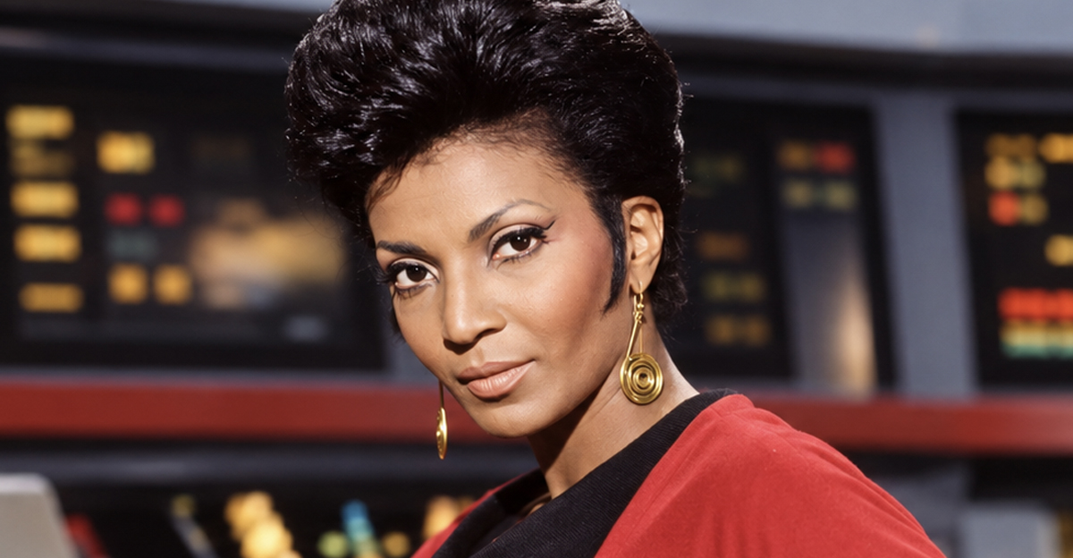 Actress Nichelle Nichols in Star Trek Uniform