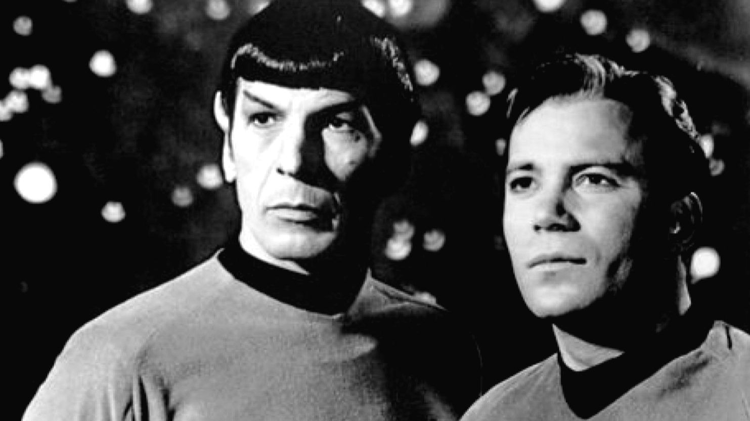 Leonard Nimoy and William Shatner in Star Trek 1968