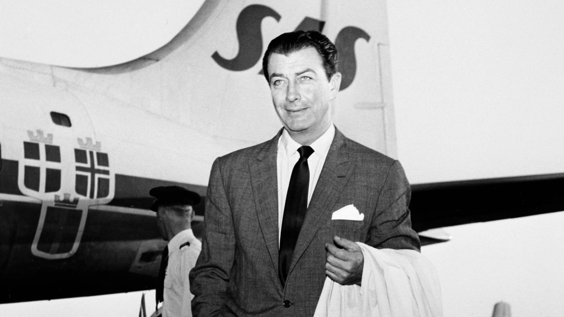 Robert Taylor, actor, USA. 1957-06-25. At the SAS polar route.