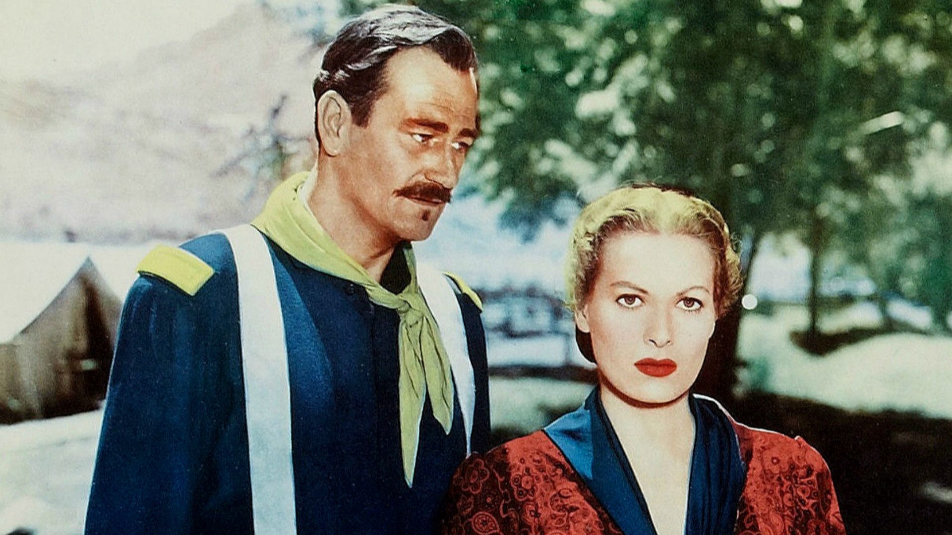 Photo from the film ‘’Rio Grande’’ with John Wayne and Maureen O’Hara.