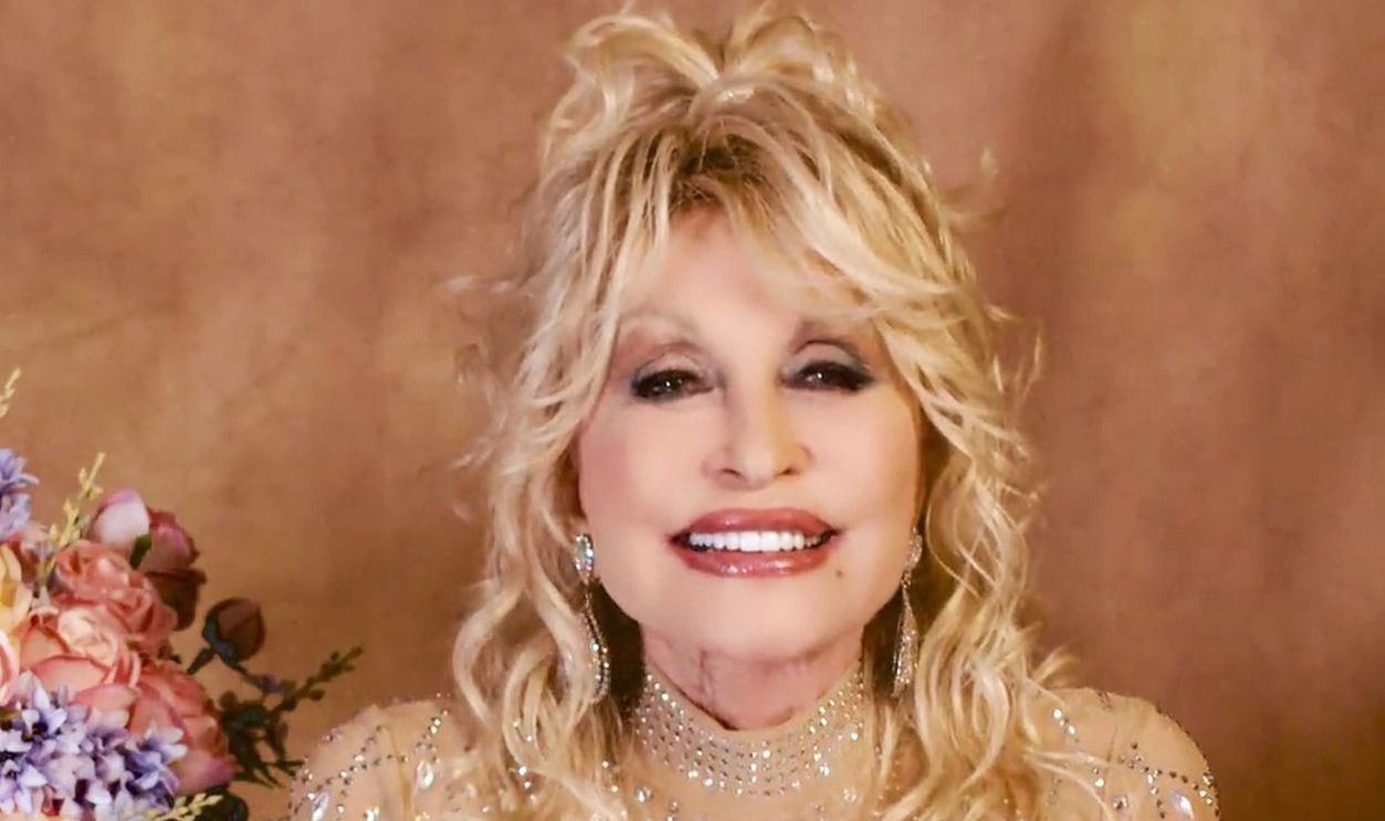 Getty Images - 1313347794 - In this screengrab released on April 18, Dolly Parton speaks at the 56th Academy of Country Music Awards on April 18, 2021 in Nashville, Tennessee. 