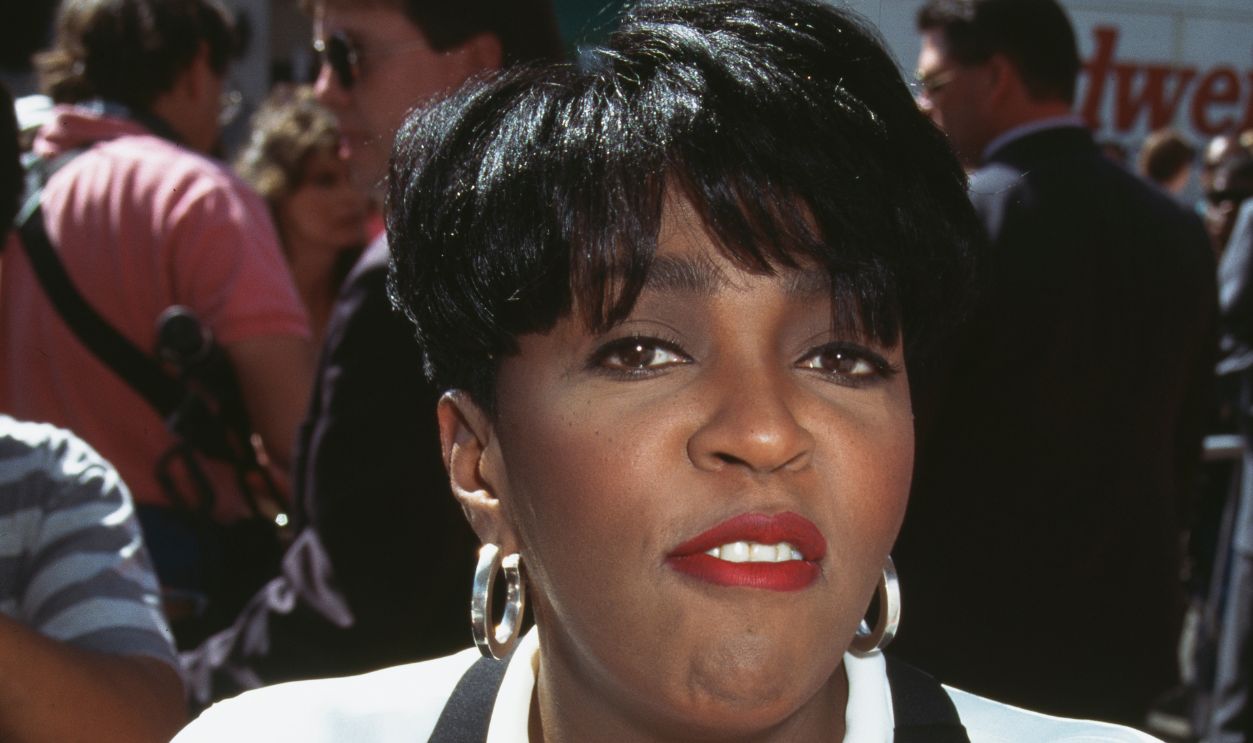 American singer-songwriter Anita Baker attends the ceremony to honour her with a star on the Hollywood Walk of Fame, located at 7021 Hollywood Boulevard in Los Angeles, California, 3rd October 1994.
