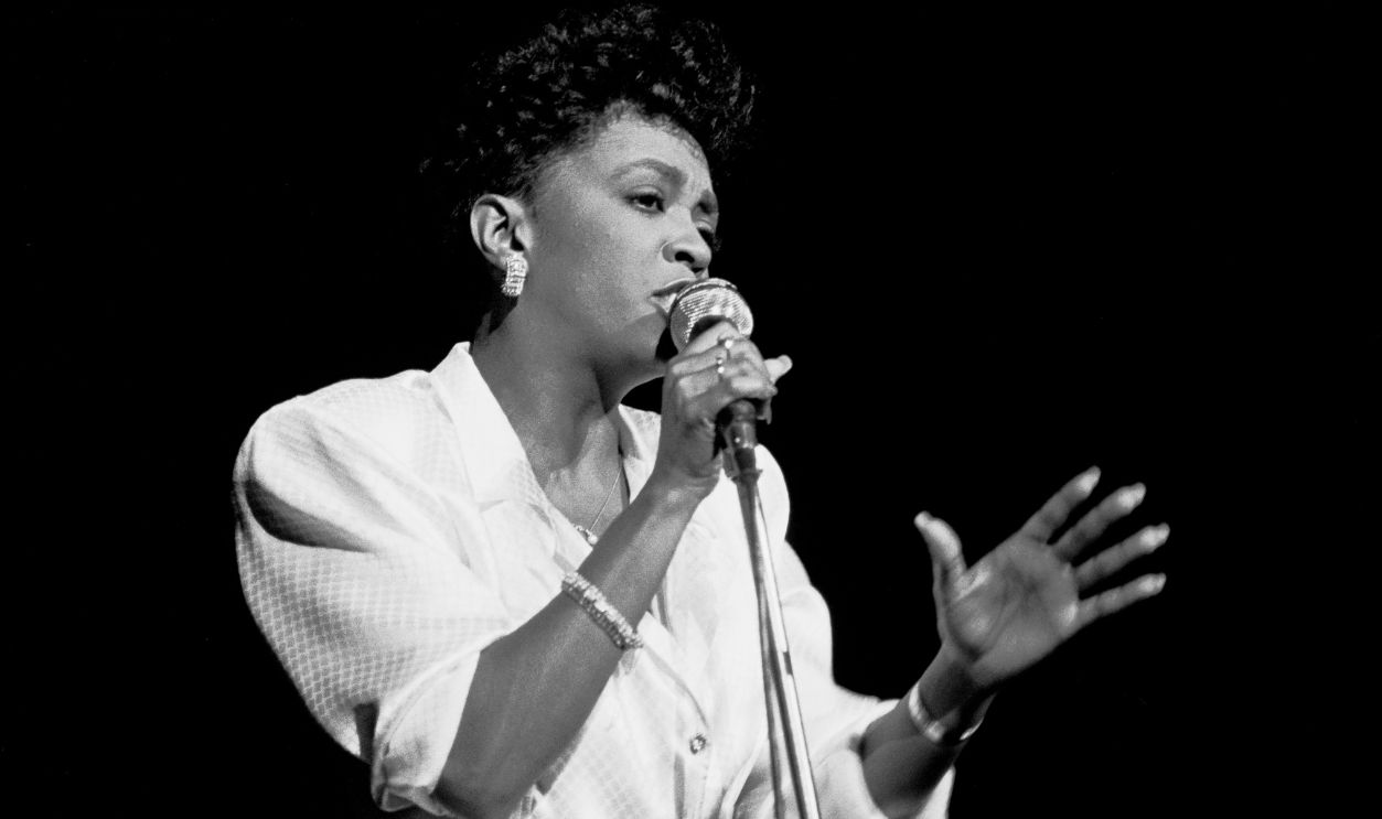 American Pop, Soul, and R&B singer Anita Baker performs onstage at Radio City Music Hall, New York, New York, September 6, 1986.