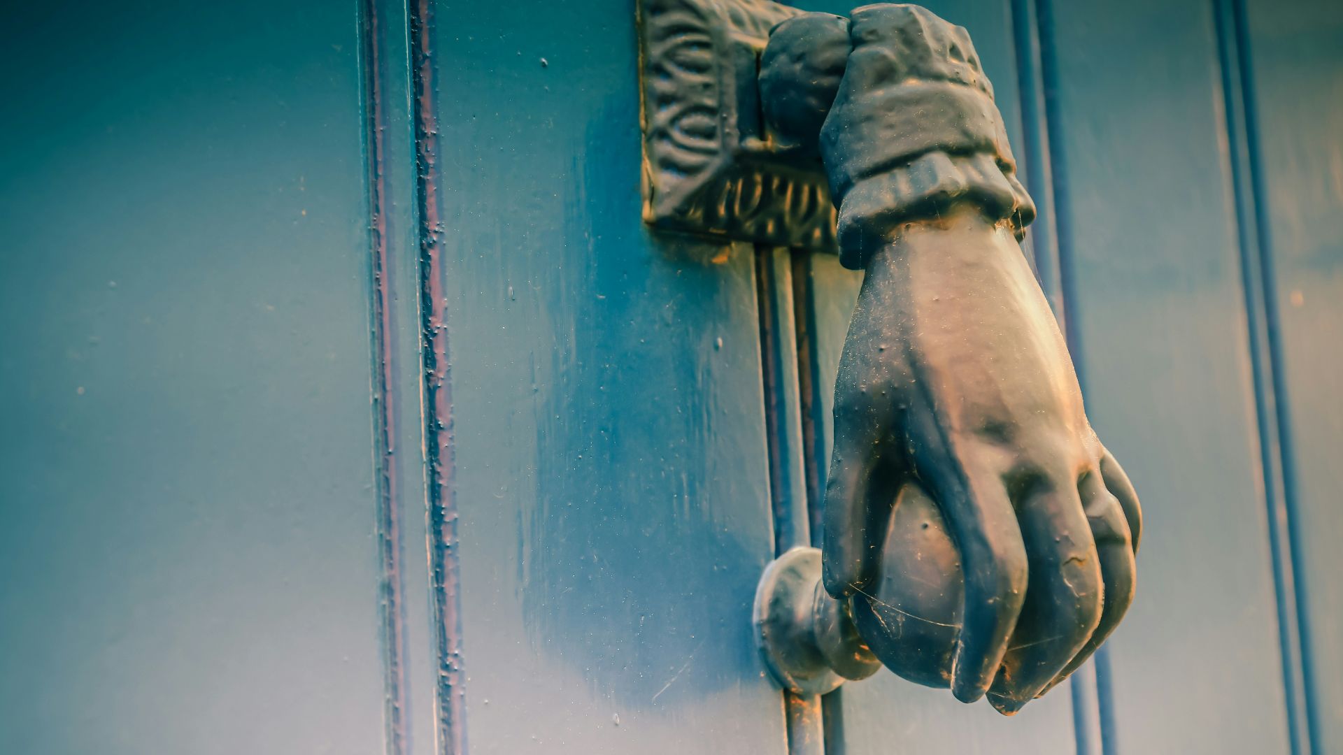 black concrete statue of man