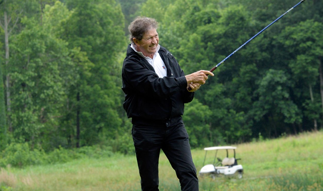 KINGSTON SPRINGS, TN - JUNE 01: Singer/Songwriter Mac Davis attends The 23nd Annual Vinny Pro-Celebrity-Junior Golf Invitational hosted by Vince Gill at the Golf Club of Tennessee on June 1, 2015 in Kingston Springs, Tennessee. 