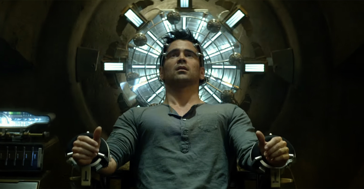 Screenshot from 2012's Total Recall, starring Colin Farrell