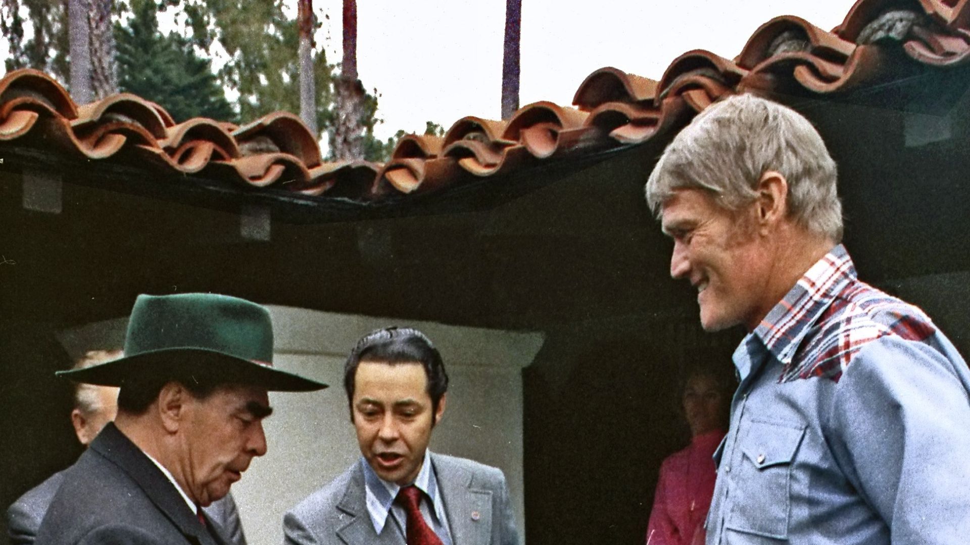 File:General Secretary Brezhnev meets actor Chuck Connors, at San Clemente - NARA - 194526 - edited.jpg