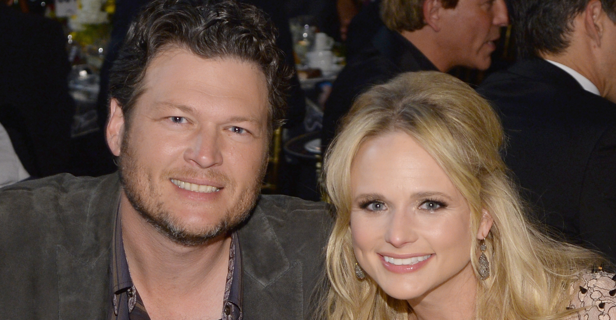 Singers Blake Shelton (L) and Miranda Lambert attend 2014 MusiCares Person Of The Year