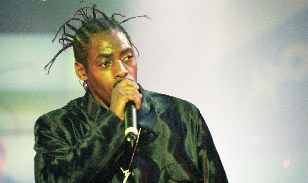 Coolio winner of best International hip hop act, The 1997 MOBO Awards, New Connaught Rooms, London, 10th November 1997.