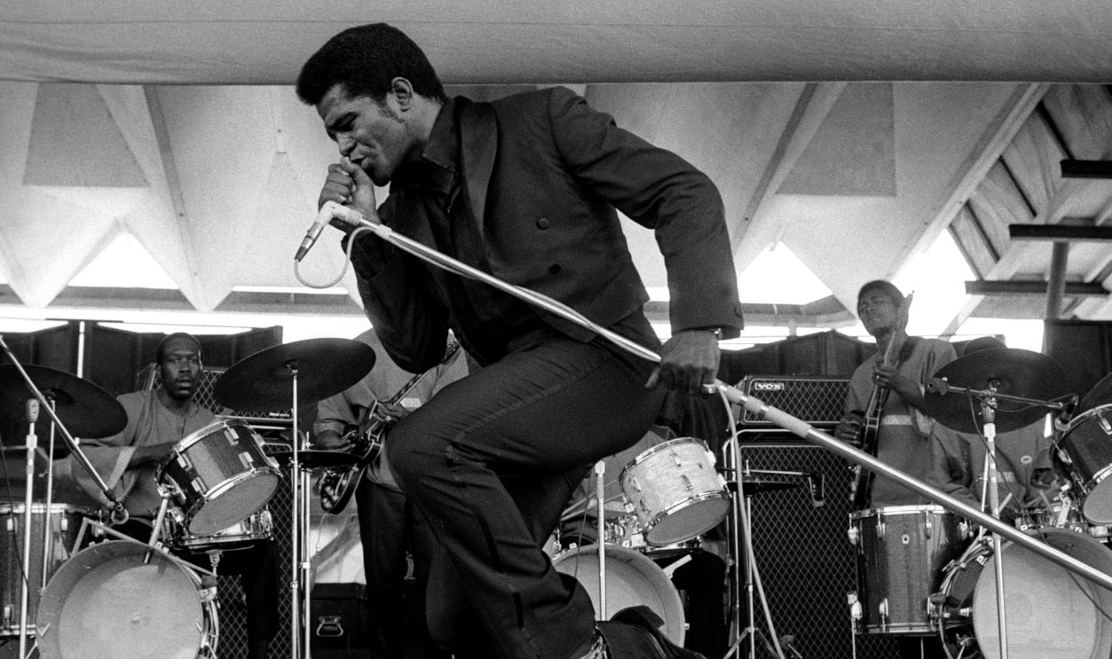Godfather of soul James Brown performs onstage at the Newport Jazz Festival on July 6, 1969 in Newport, Rhode Island.