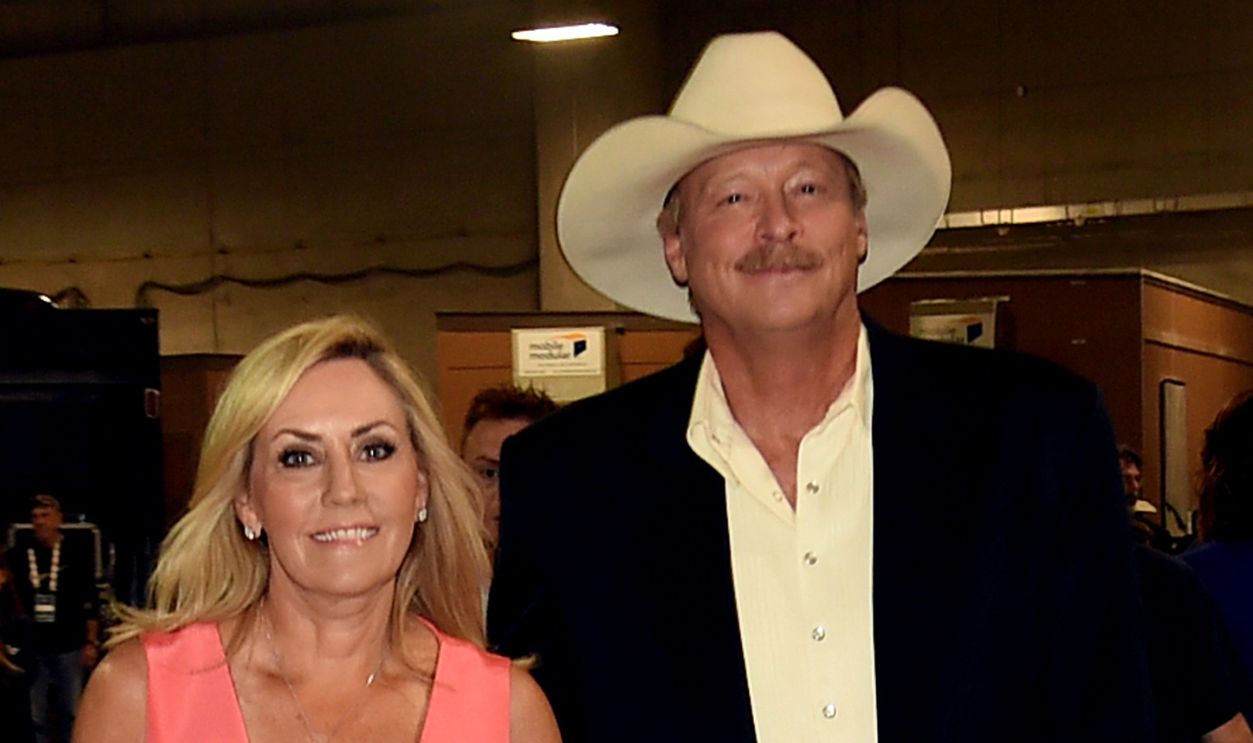 Getty Images  - 470390796 - Singer-songwriter Alan Jackson and wife Denise Jackson attend the 50th Academy of Country Music Awards at AT&T Stadium on April 19, 2015 in Arlington, Texas.