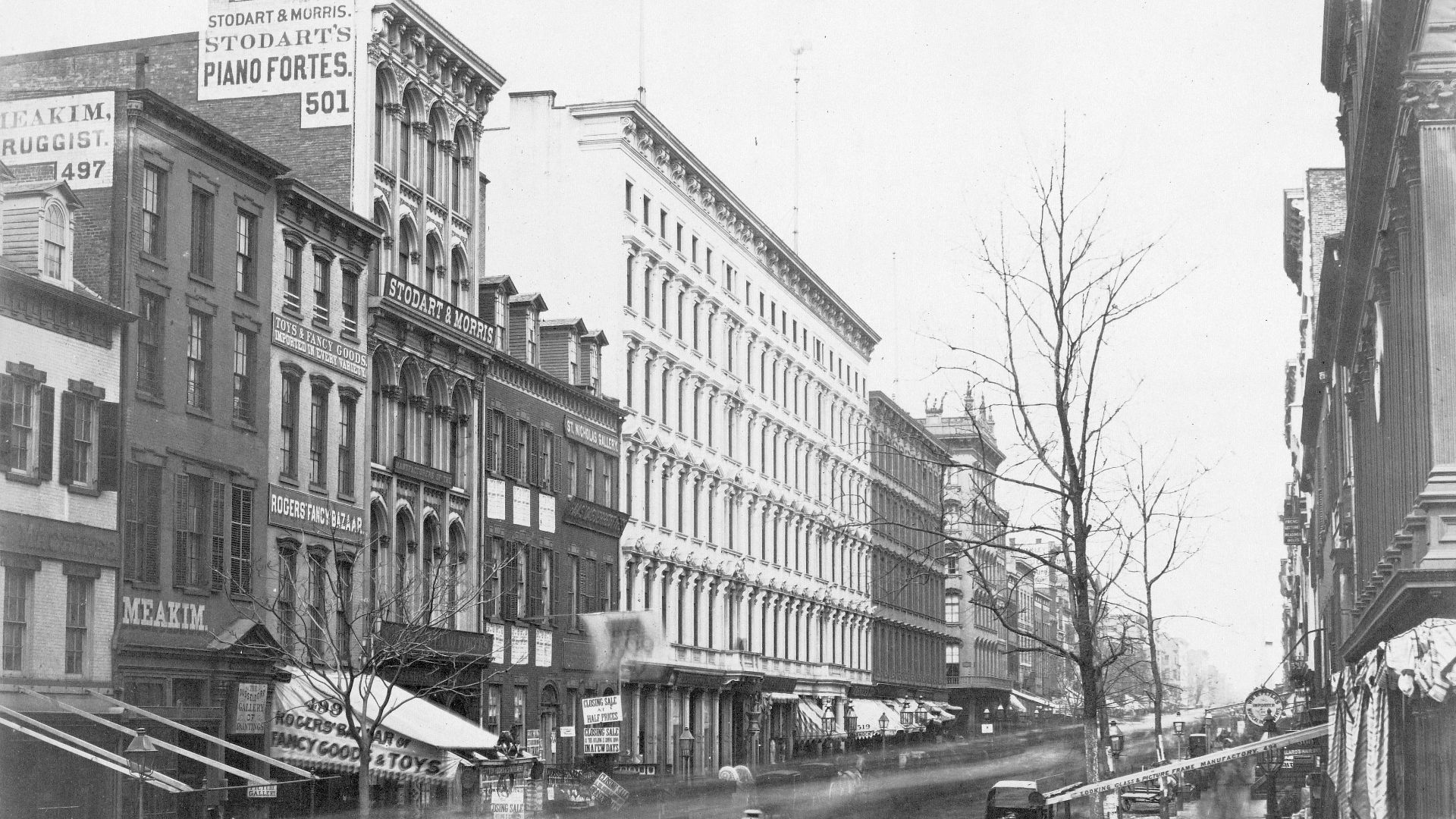 File:Broadway, looking north from Broome Street, Manhattan (circa 1853-1855).jpg