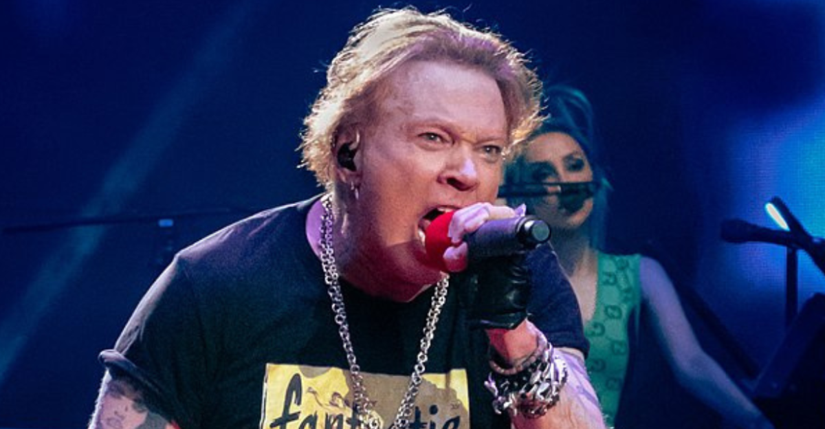 Axl Rose performing live with Guns N' Roses 