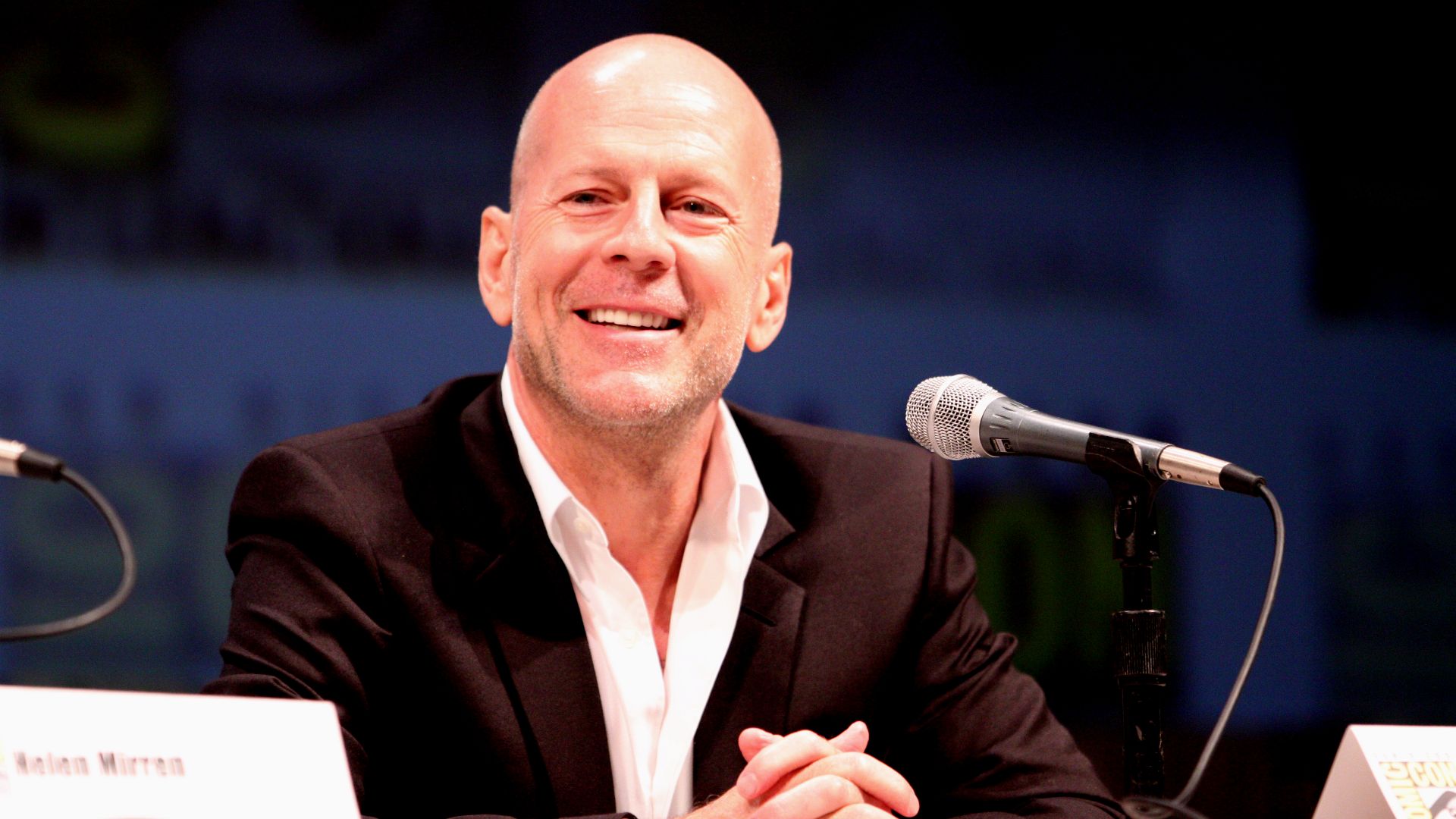 Actor Bruce Willis on the Red panel at the 2010 San Diego Comic Con in San Diego, California.

Please attribute to Gage Skidmore if used elsewhere.