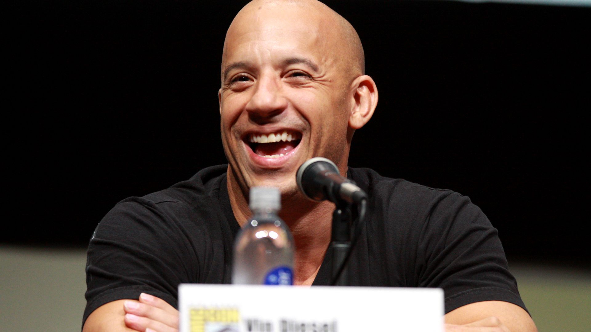 Vin Diesel speaking at the 2013 San Diego Comic Con International, for