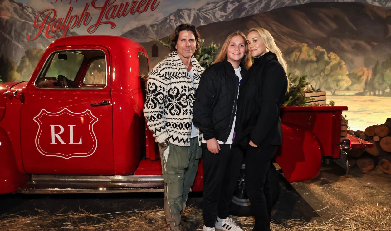 Media Preview For The Ralph Lauren Holiday Experience WEST HOLLYWOOD, CALIFORNIA - DECEMBER 05: (L-R) Greg Lauren, Sky Cole Lauren, and Elizabeth Berkley attend the media preview for The Ralph Lauren Holiday Experience on December 05, 2025 in West Hollywood, California.