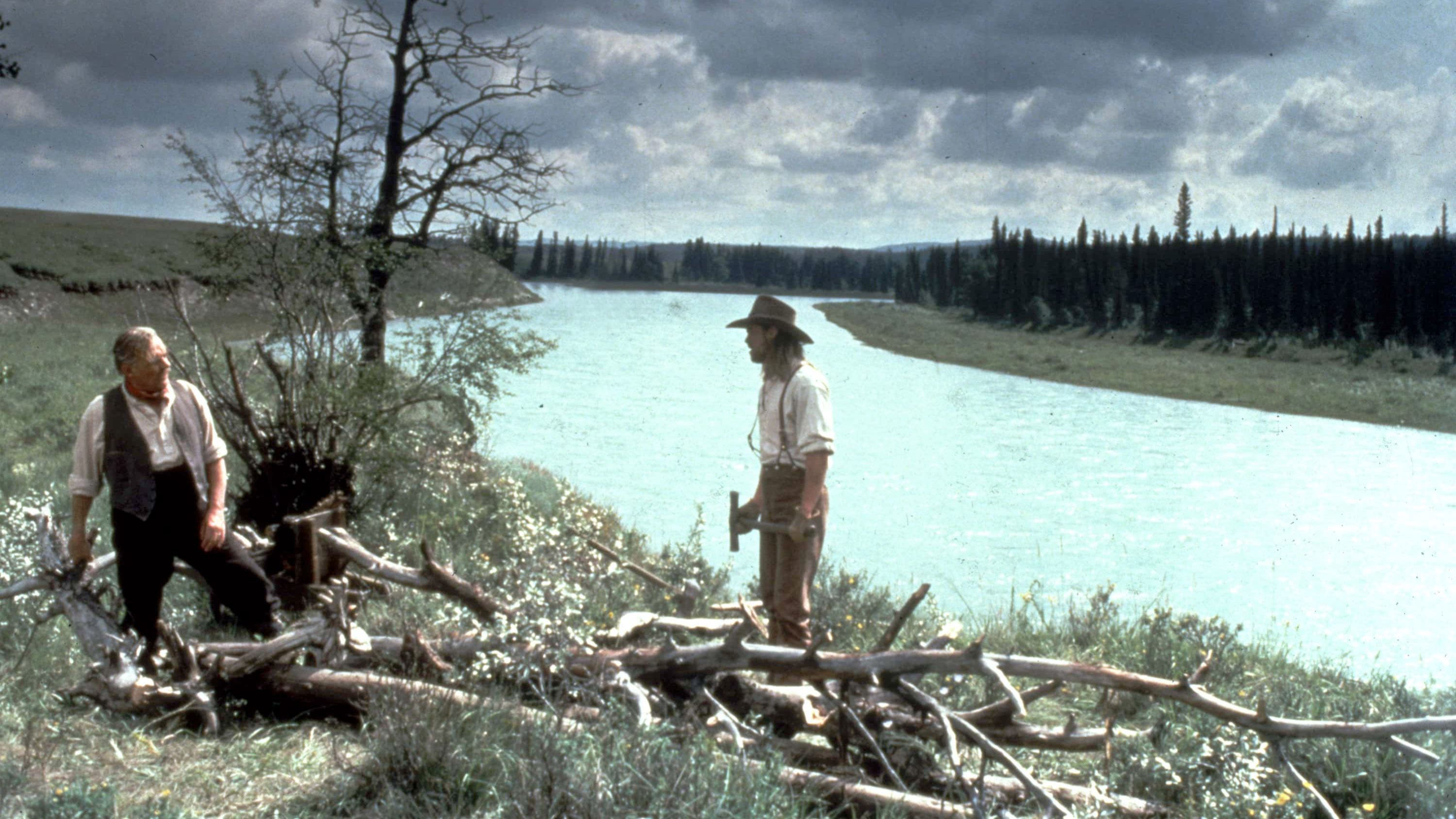 Gettyimages-742029 Actors Anthony Hopkins and Brad Pitt in the film 