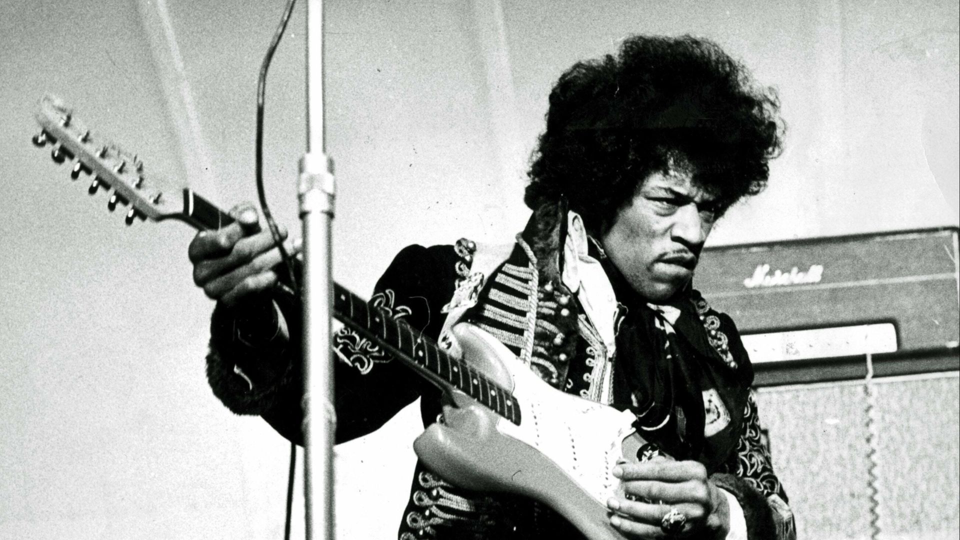 Jimi Hendrix at the amusement park Gröna Lund in Stockholm, Sweden, May 24, 1967.