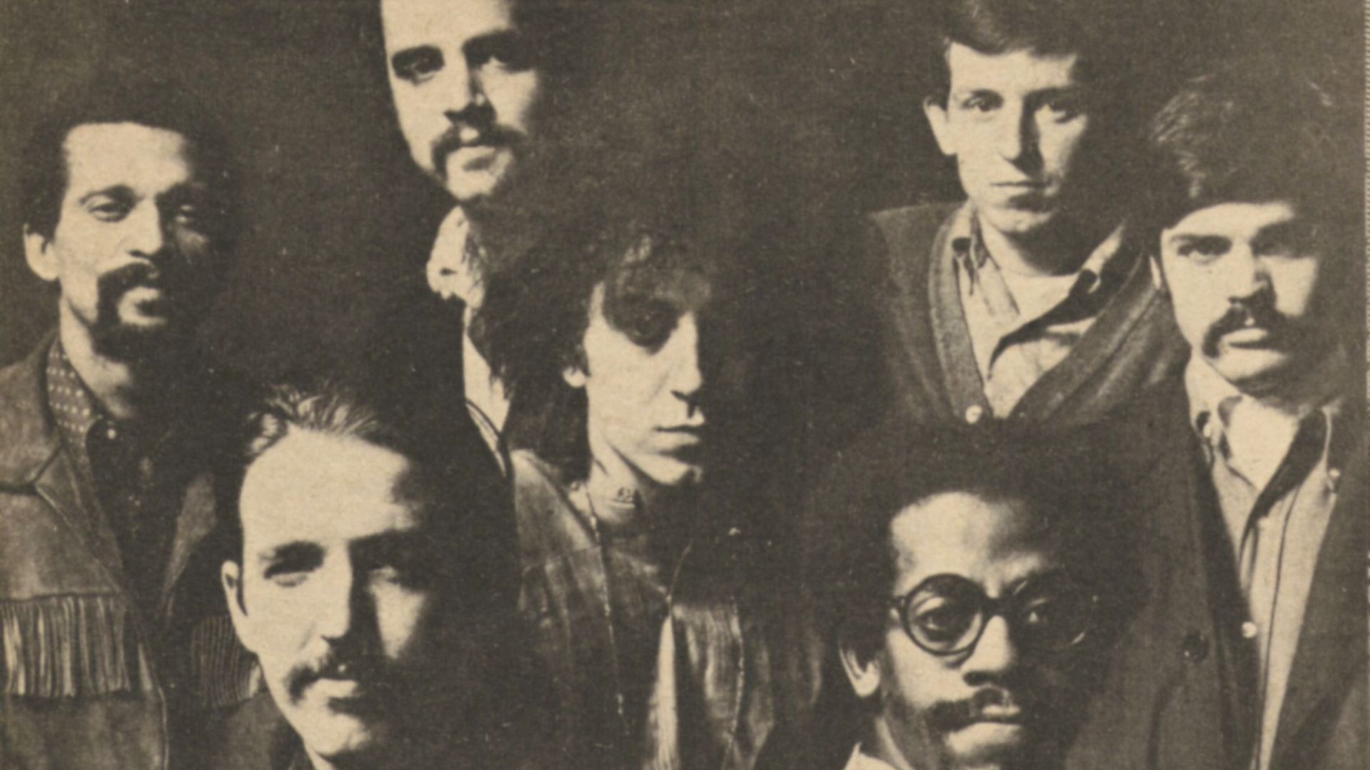 Paul Butterfield Blues Band, from an advertisement for a performance, published without copyright notice in the Seattle underground paper Helix, February 29, 1968. Image is probably no later than 1967 because Mike Bloomfield is in the picture.