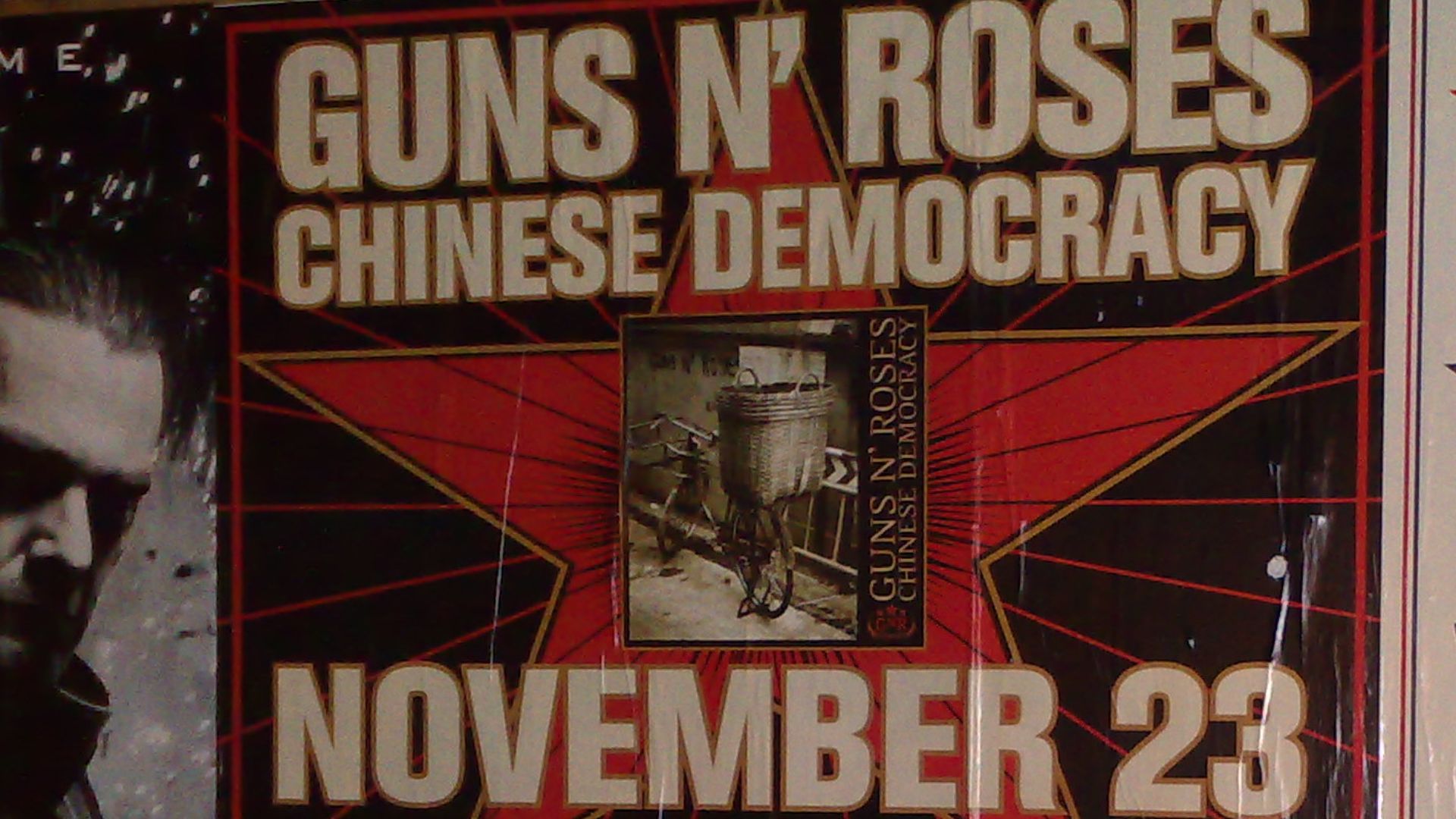 Street advertisement for the Guns N' Roses album Chinese Democracy, 2008