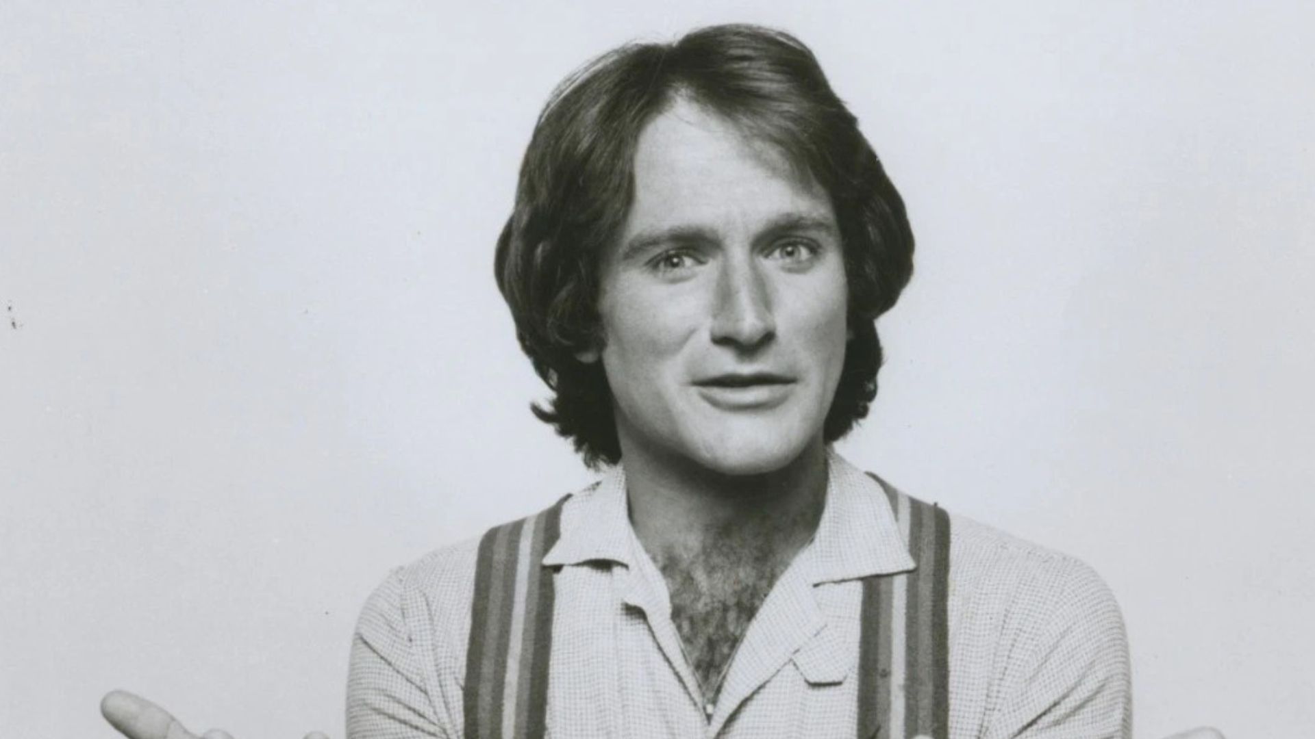 Robin Williams in a 1978 publicity photo for the ABC Television program Mork & Mindy