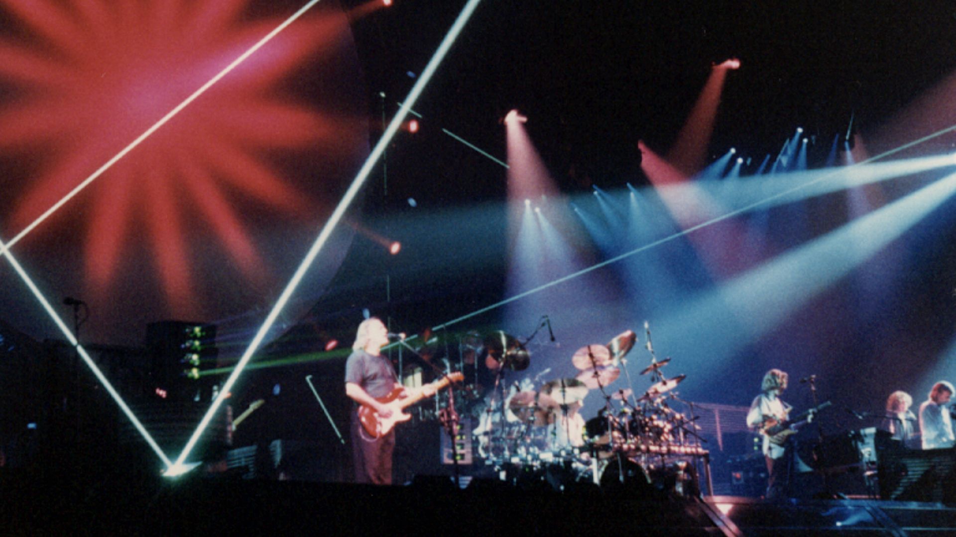 Pink Floyd performing live at Docklands Arena.