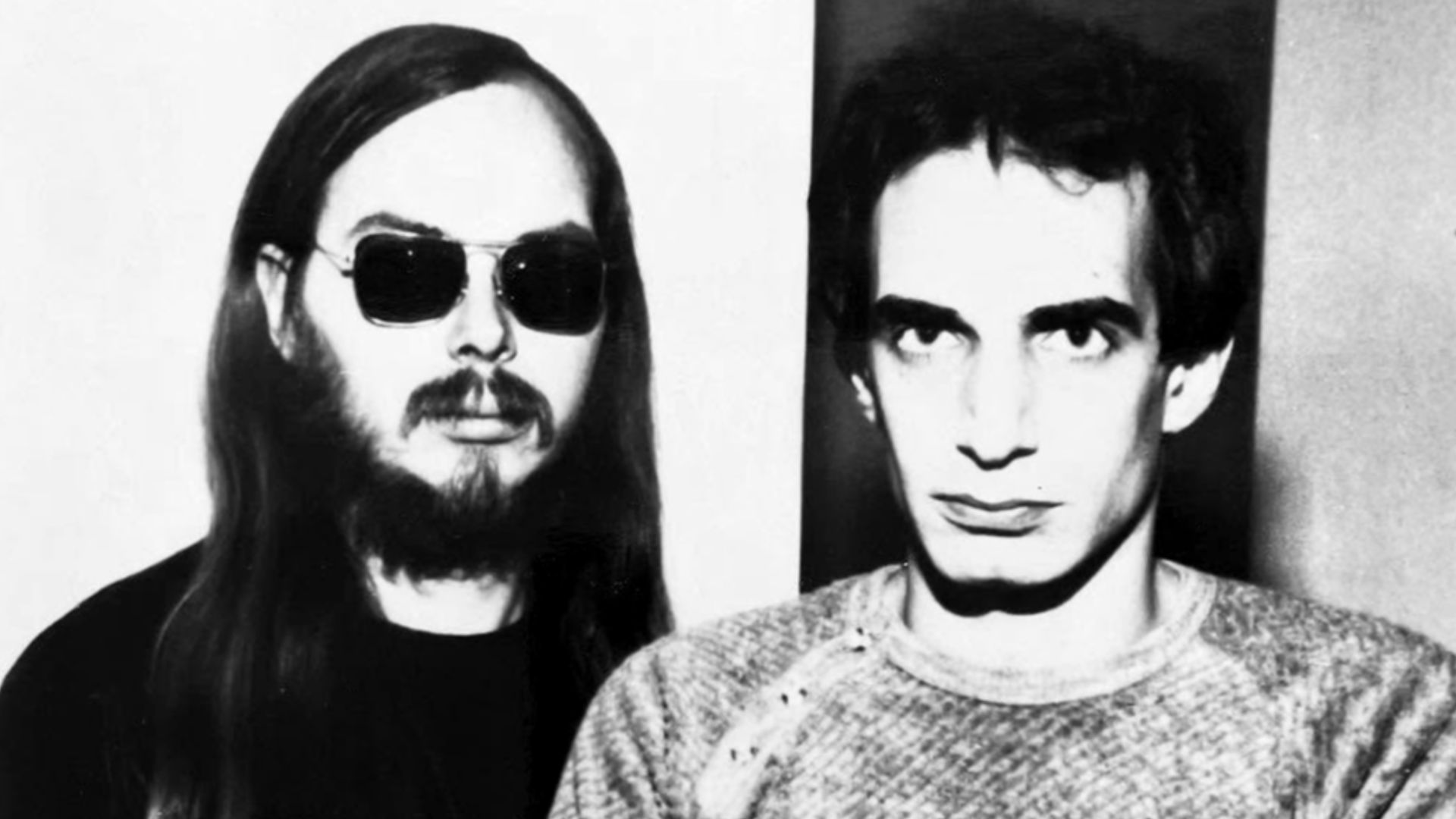 Walter Becker (left) and Donald Fagen (right) in a publicity photo for Steely Dan's 1980 album Gaucho