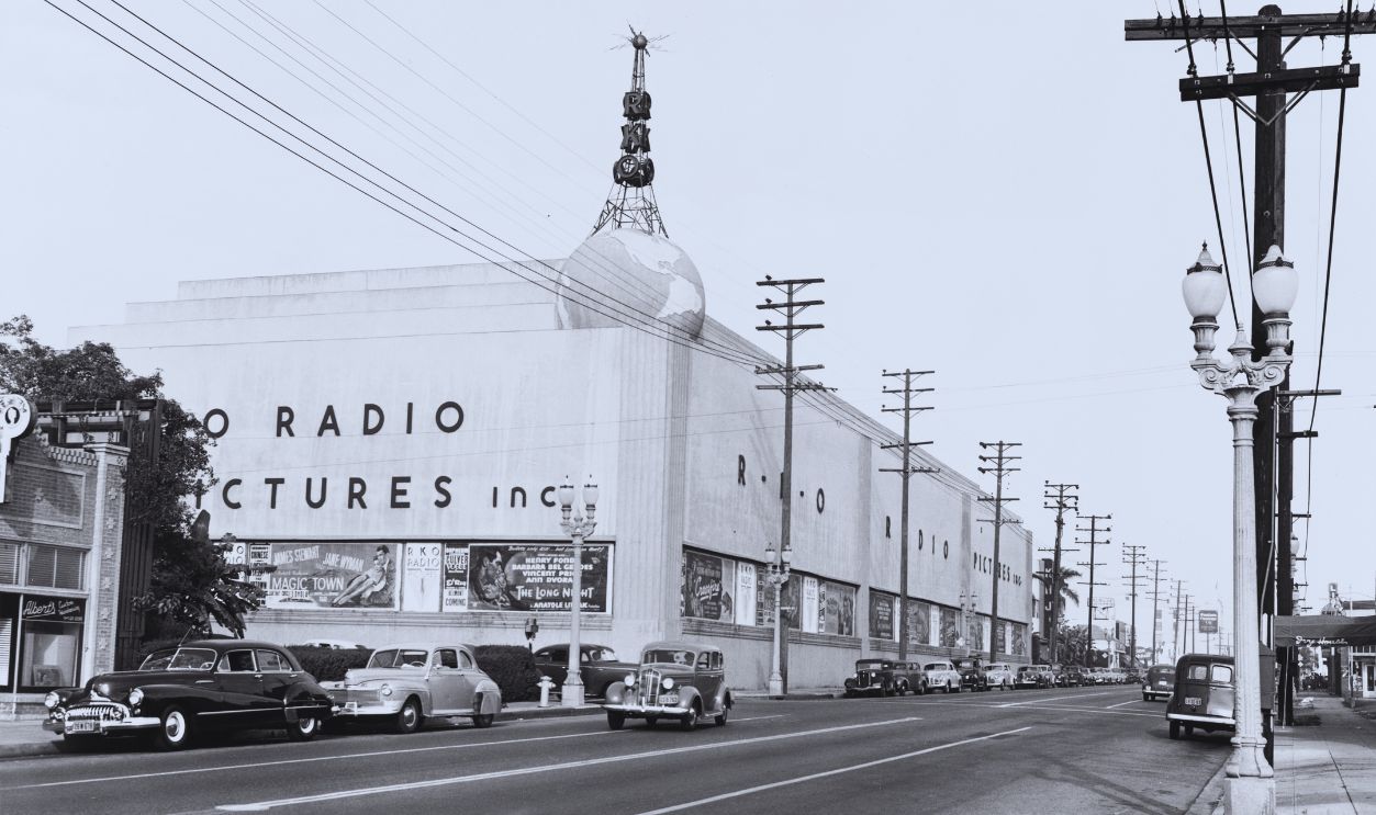 RKO Studios The exterior of the RKO Radio Pictures Inc studios on the corner of Gower Street and Melrose Avenue in Los Angeles, California, 1947.