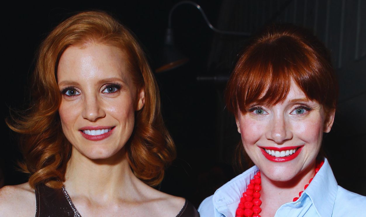 Gettyimages - 124429494, Kate spade new york And Bryce Dallas Howard Celebrate Women In Film During The Toronto International Film Festival TORONTO, ON - SEPTEMBER 09: Actress Jessica Chastain (L) and Actress/Producer Bryce Dallas Howard attend kate spade new york and Bryce Dallas Howard's Celebration of Women In Film During The Toronto International Film Festival at The Harbord Room on September 9, 2011 in Toronto, Canada.
