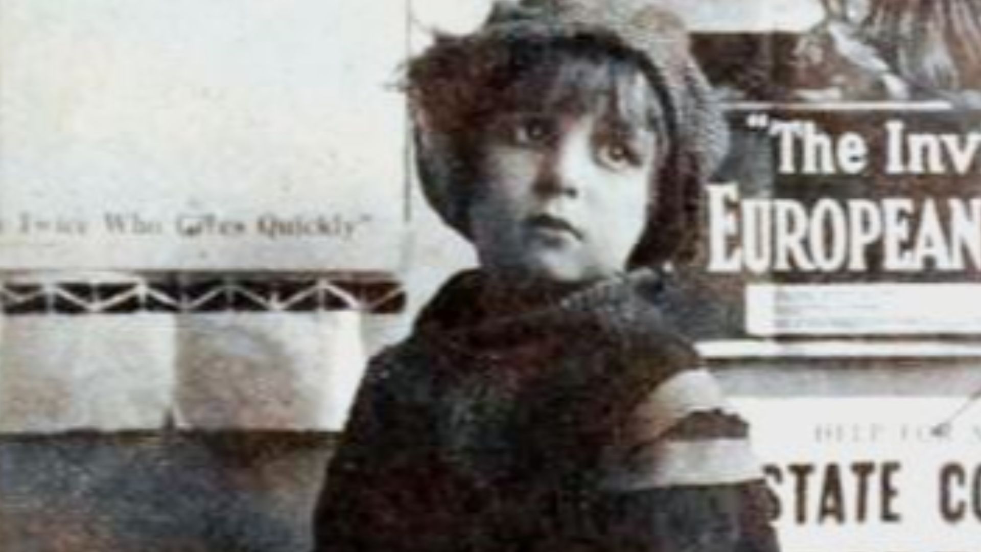 Child actor Jackie Coogan poses for a poster for the Los Angeles drive of the Hoover