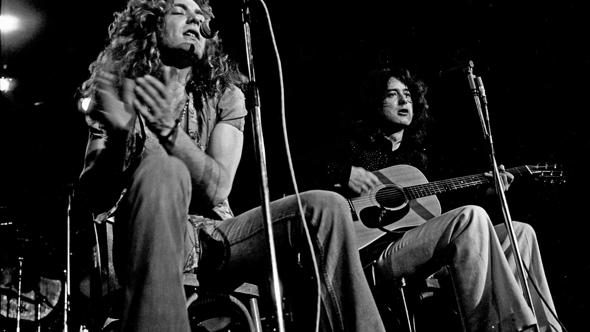 Led Zeppelin in Hamburg, Germany 1973. Robert Plant, Jimmy Page