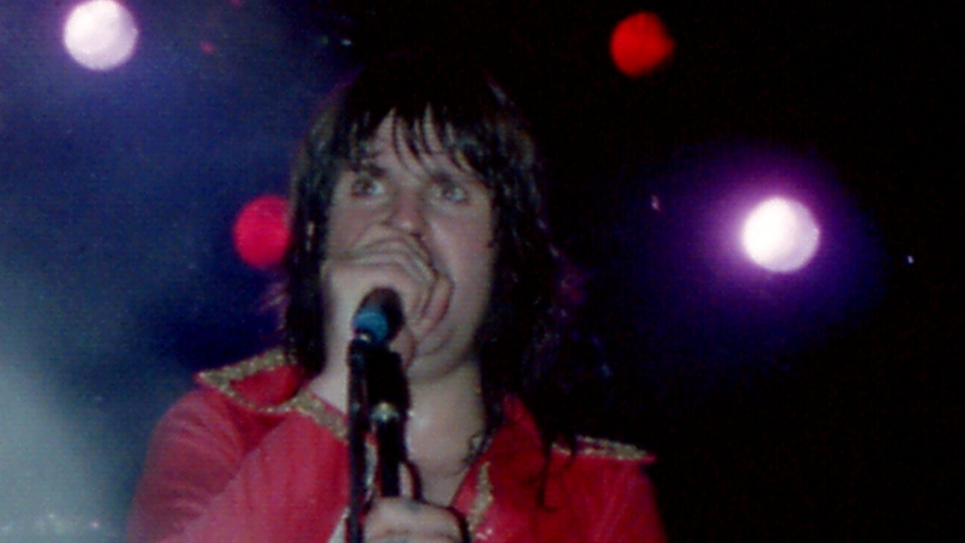 Ozzy Osbourne performing live in Cardiff (1980).