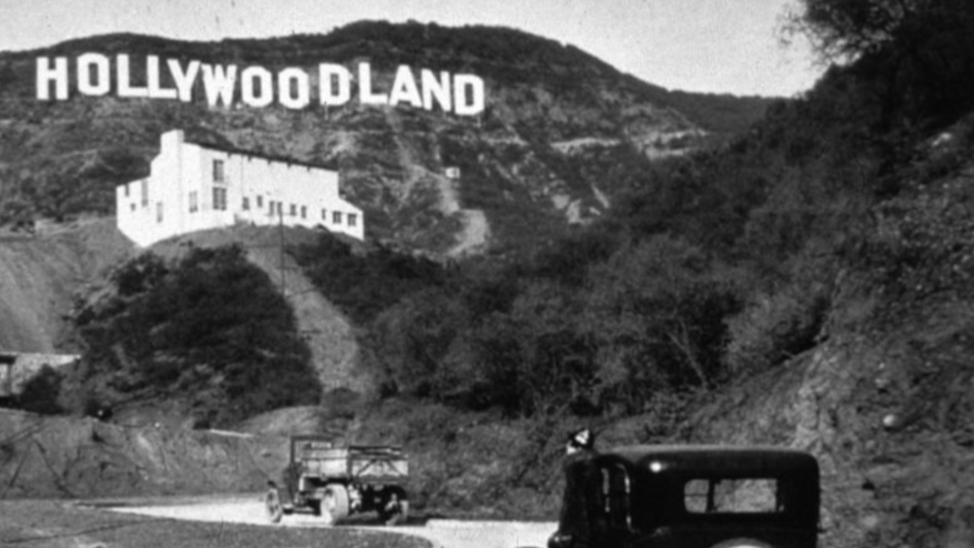 The original Hollywoodland sign, which eventually evolved into the Hollywood sign we all know of today.
