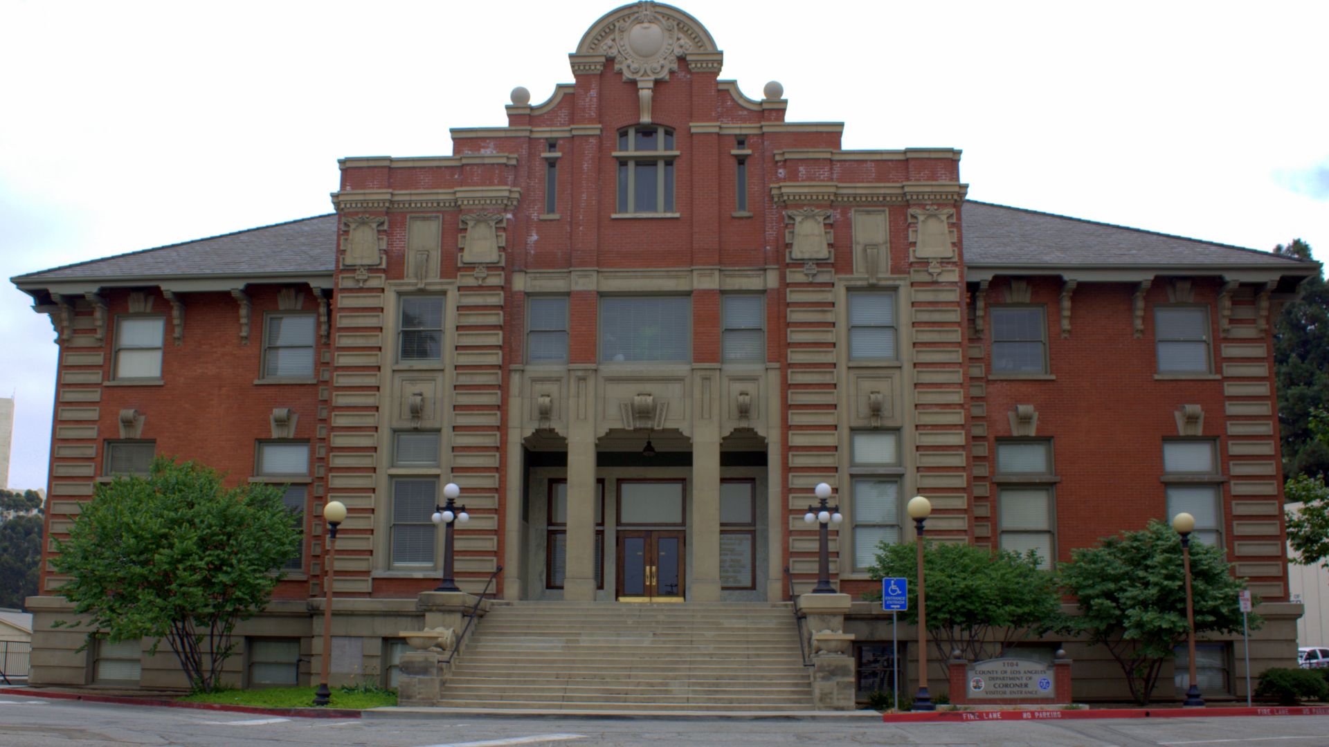 County Coroner's building, ca 1912, Austrian/German Secessionist design with a dome.