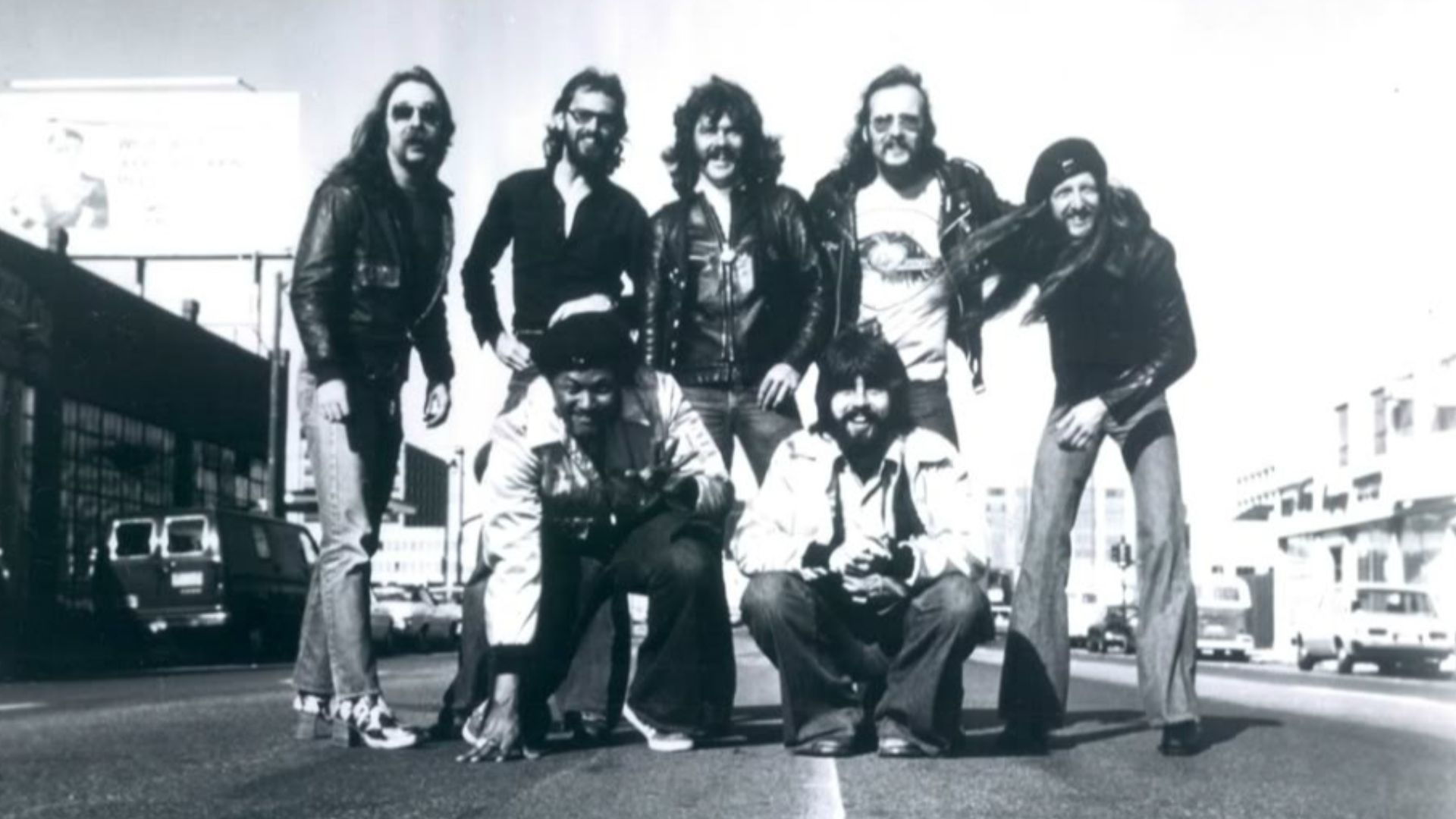 Publicity photo of the music group The Doobie Brothers.