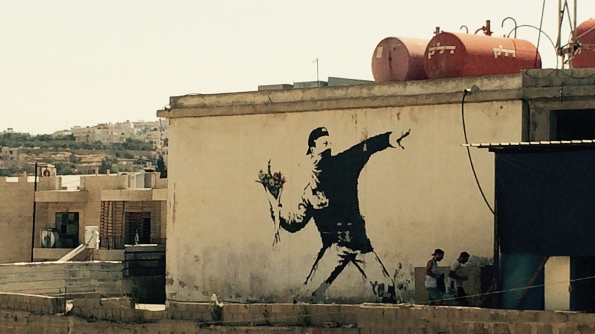 Banksy mural in Bethlehem
