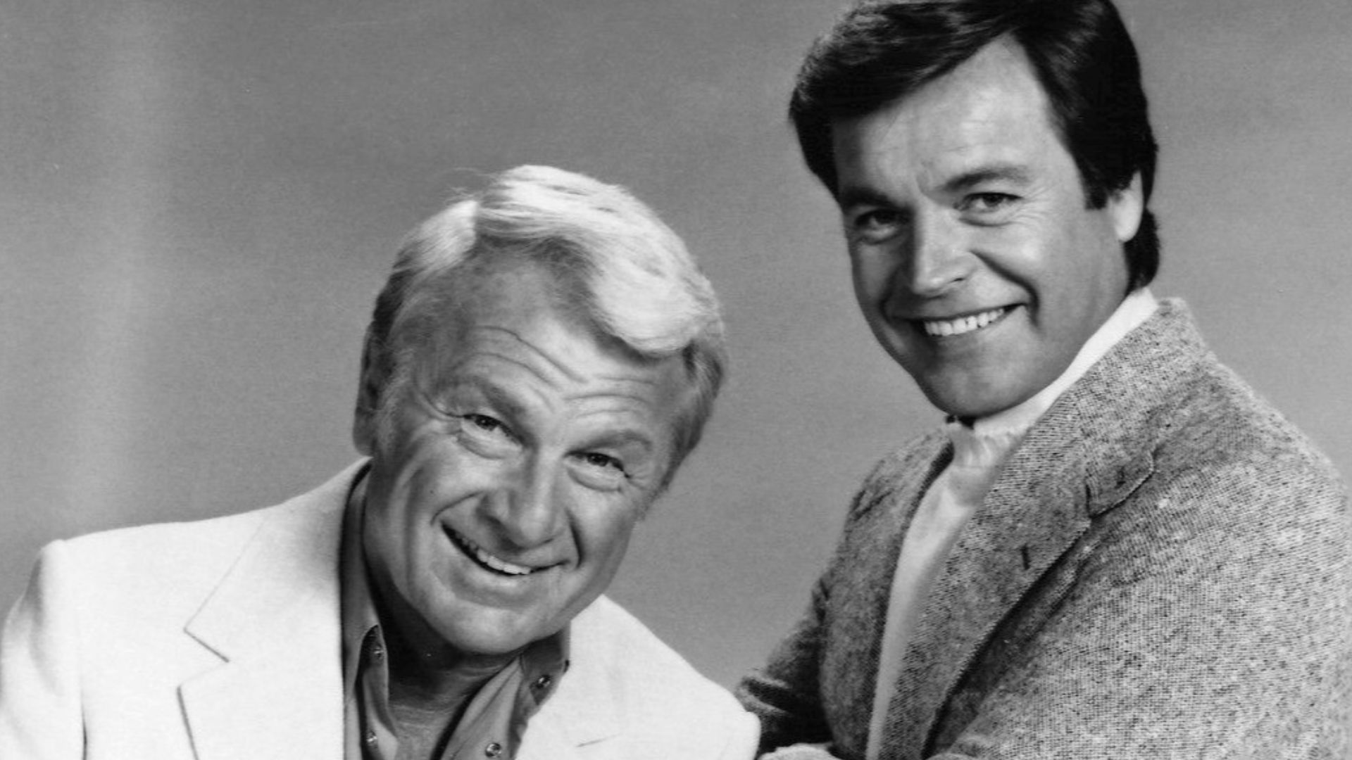 Photo of Eddie Albert and Robert Wagner from the premiere of the television program Switch!.