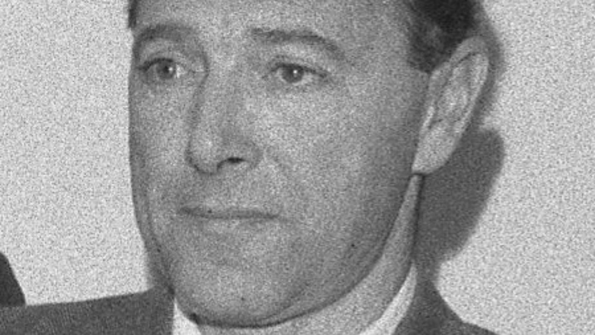 Charged with contempt of Congress, nine Hollywood men give themselves up to U.S. Marshal in December 10, 1947. 
From right: Robert Adrian Scott, Edward Dmytryk, Samuel Ornitz, Lester Cole, Herbert Biberman, Albert Maltz, Alvah Bessie, John Howard Lawson and Ring Lardner Jr.