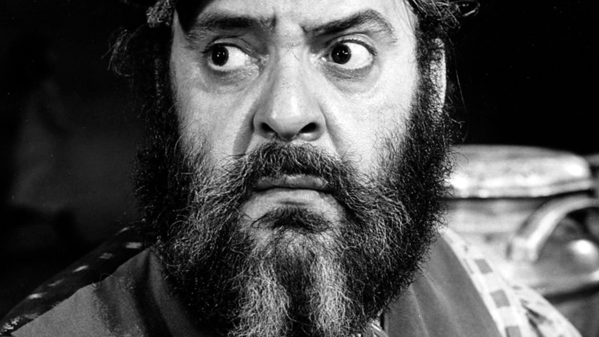 Publicity photo of Zero Mostel as Tevye in stage play, Fiddler on the Roof.