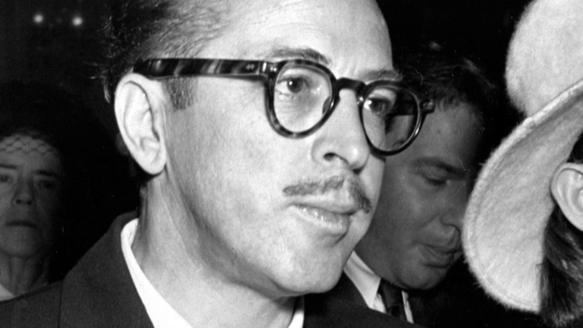 Colorado screenwriter and novelist Dalton Trumbo at House Un-American Activities Committee hearings, 1947