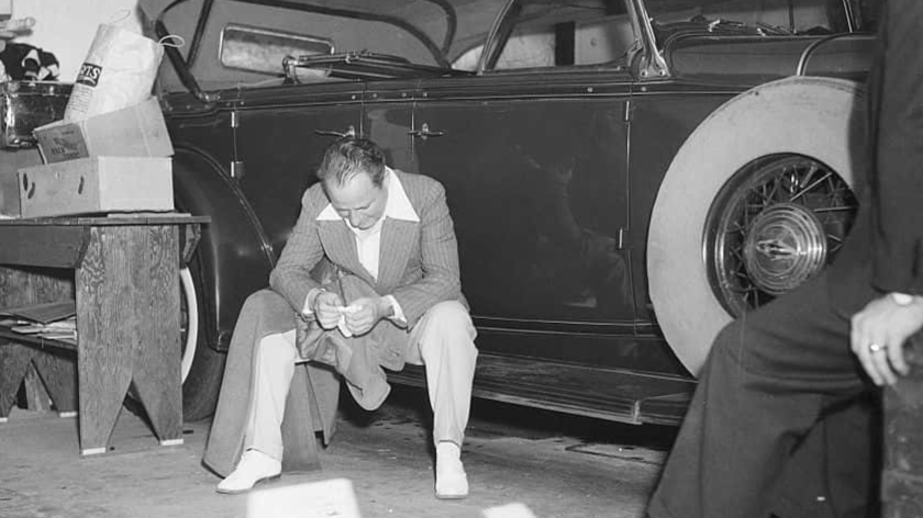 Actor Roland West Mourning Movie actor Roland West mourning the death of movie actress and friend Thelma Todd the morning after her death in 1935. Todd was found in her garage overcome by carbon monoxide poisoning and West became a suspect in her death.