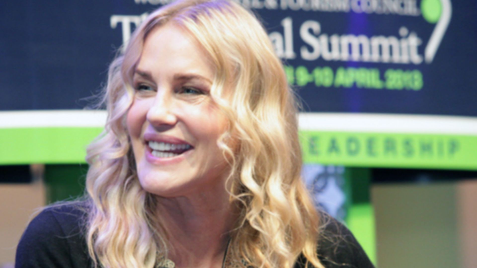 American actress and activist Daryl Hannah at World Travel & Tourism Council's 2013 Global Summit in Abu Dhabi.